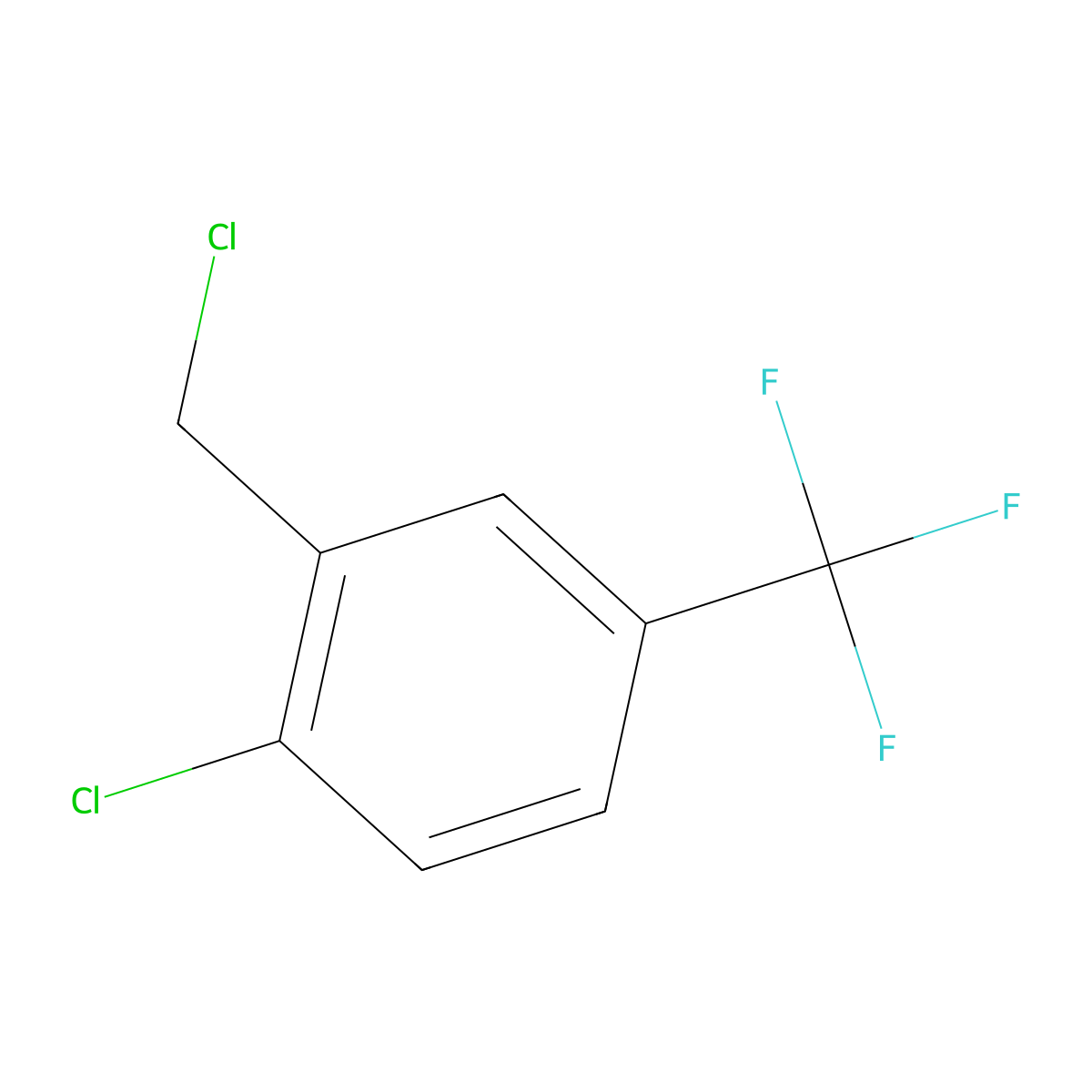 2-Chloro-5-trifluoromethylbenzyl chloride molecular structure, CAS 22902-87-0