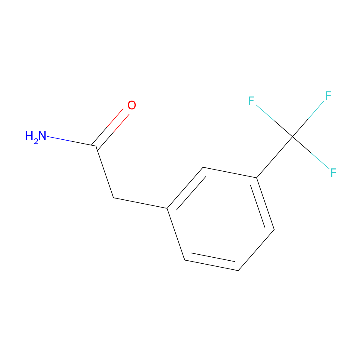 3-(Trifluoromethyl)benzeneacetamide molecular structure, CAS 22902-93-8