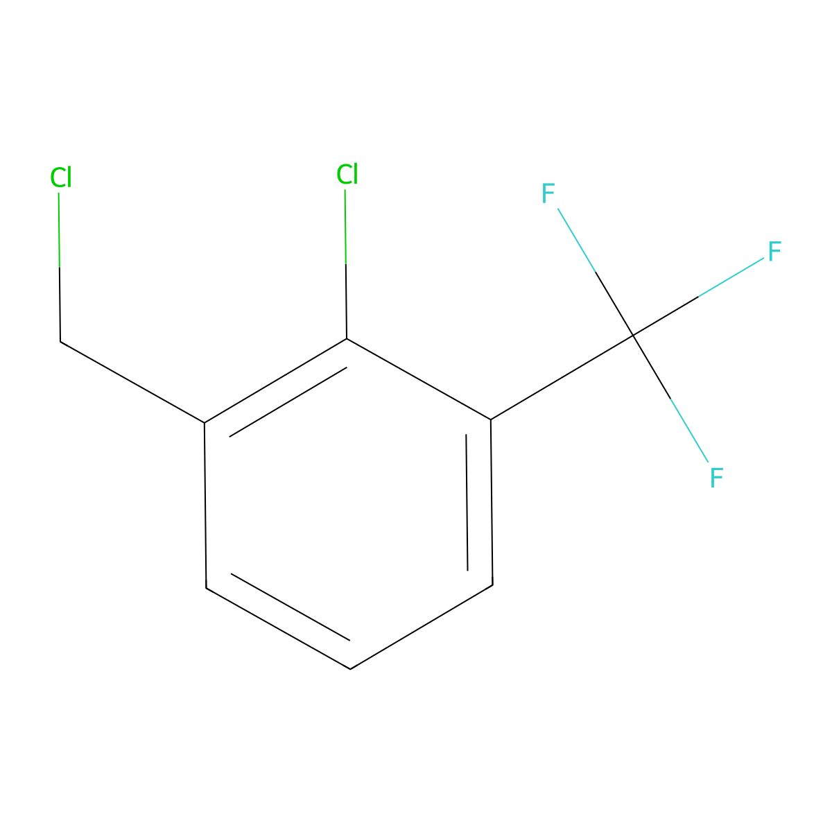 2-Chloro-1-(chloromethyl)-3-(trifluoromethyl)benzene molecular structure, CAS 22902-94-9