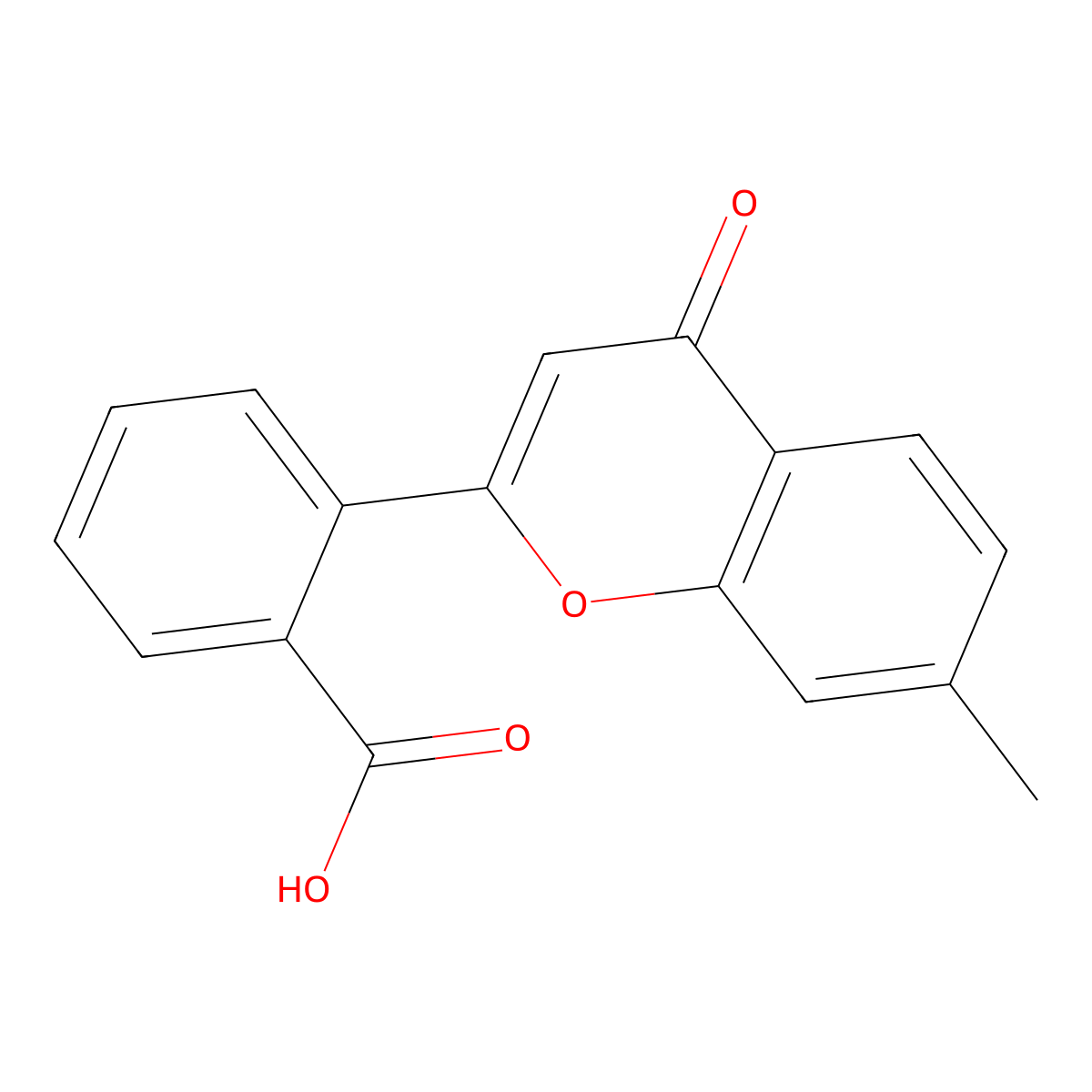 2-(7-methyl-4-oxo-4H-chromen-2-yl)benzoic acid molecular structure, CAS 229022-77-9