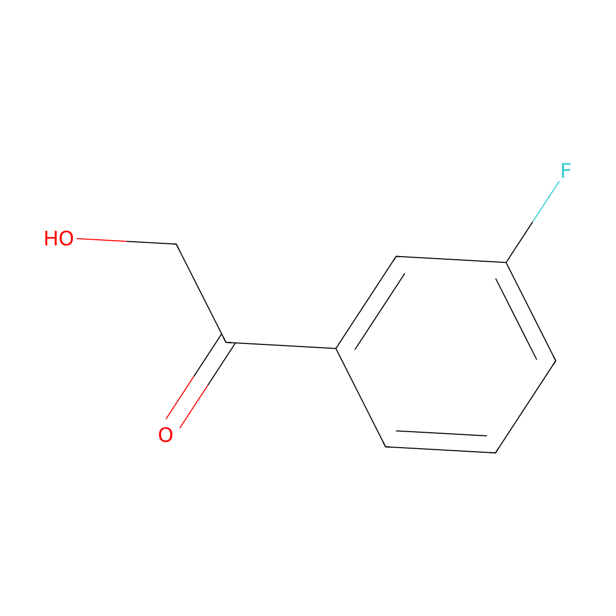 1-(3-Fluorophenyl)-2-hydroxyethanone molecular structure, CAS 229025-05-2