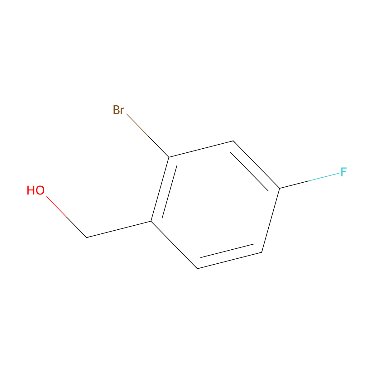 (2-Bromo-4-fluorophenyl)methanol molecular structure, CAS 229027-89-8