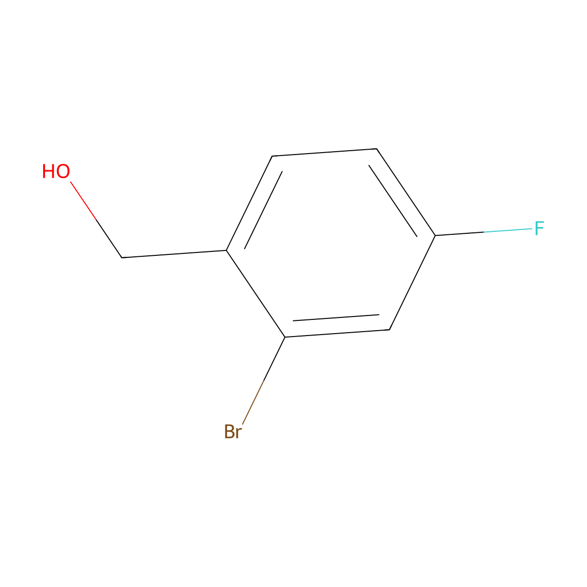 (2-Bromo-4-fluorophenyl)methanol molecular structure, CAS 229027-89-8