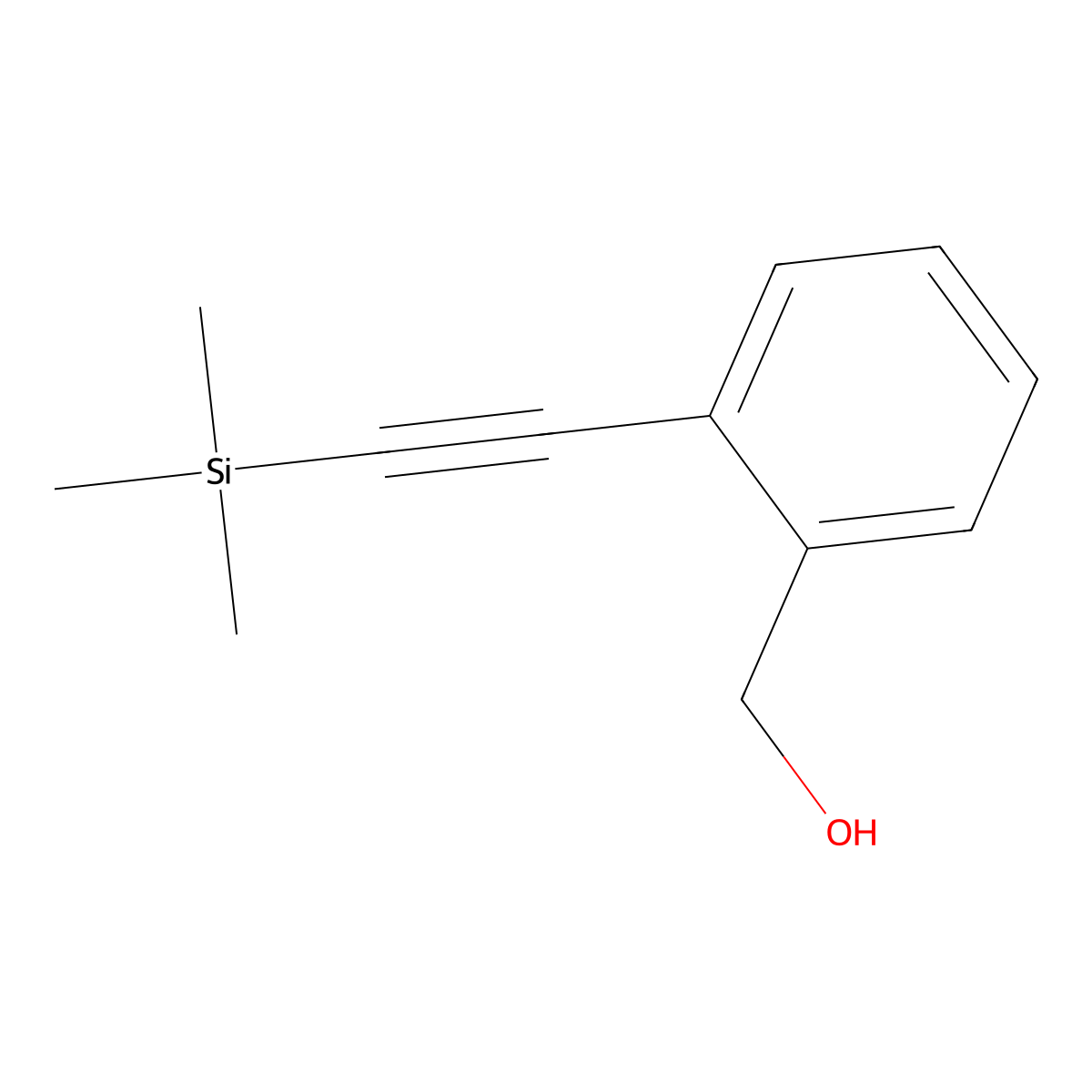 2-(Trimethylsilylethynyl)benzyl alcohol molecular structure, CAS 229027-92-3