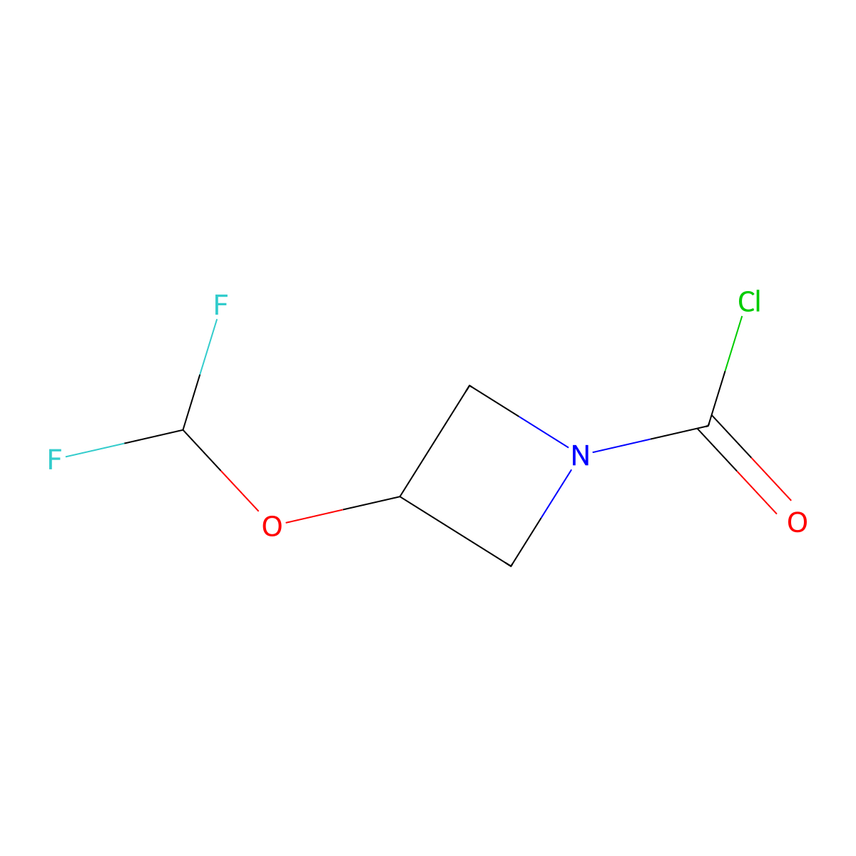 3-(Difluoromethoxy)azetidine-1-carbonyl chloride molecular structure, CAS 2290366-30-0