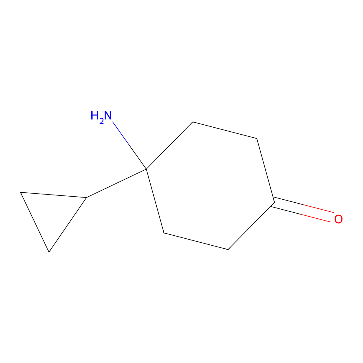 4-Amino-4-cyclopropylcyclohexan-1-one molecular structure, CAS 2290432-99-2