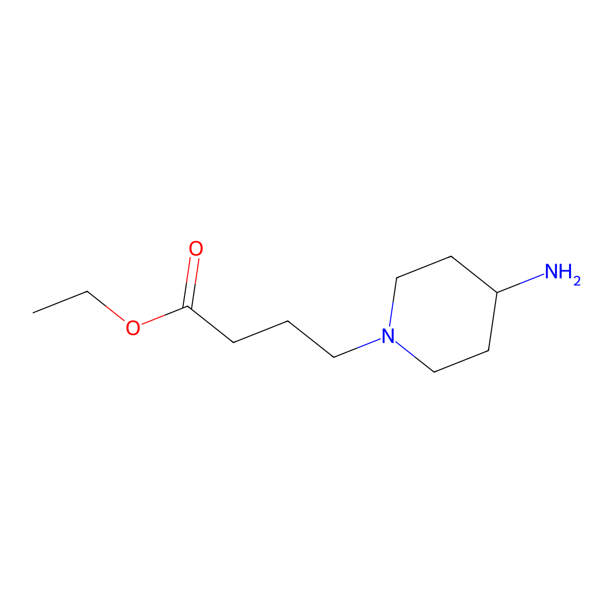 Ethyl 4-(4-aminopiperidin-1-yl)butanoate molecular structure, CAS 2290495-46-2