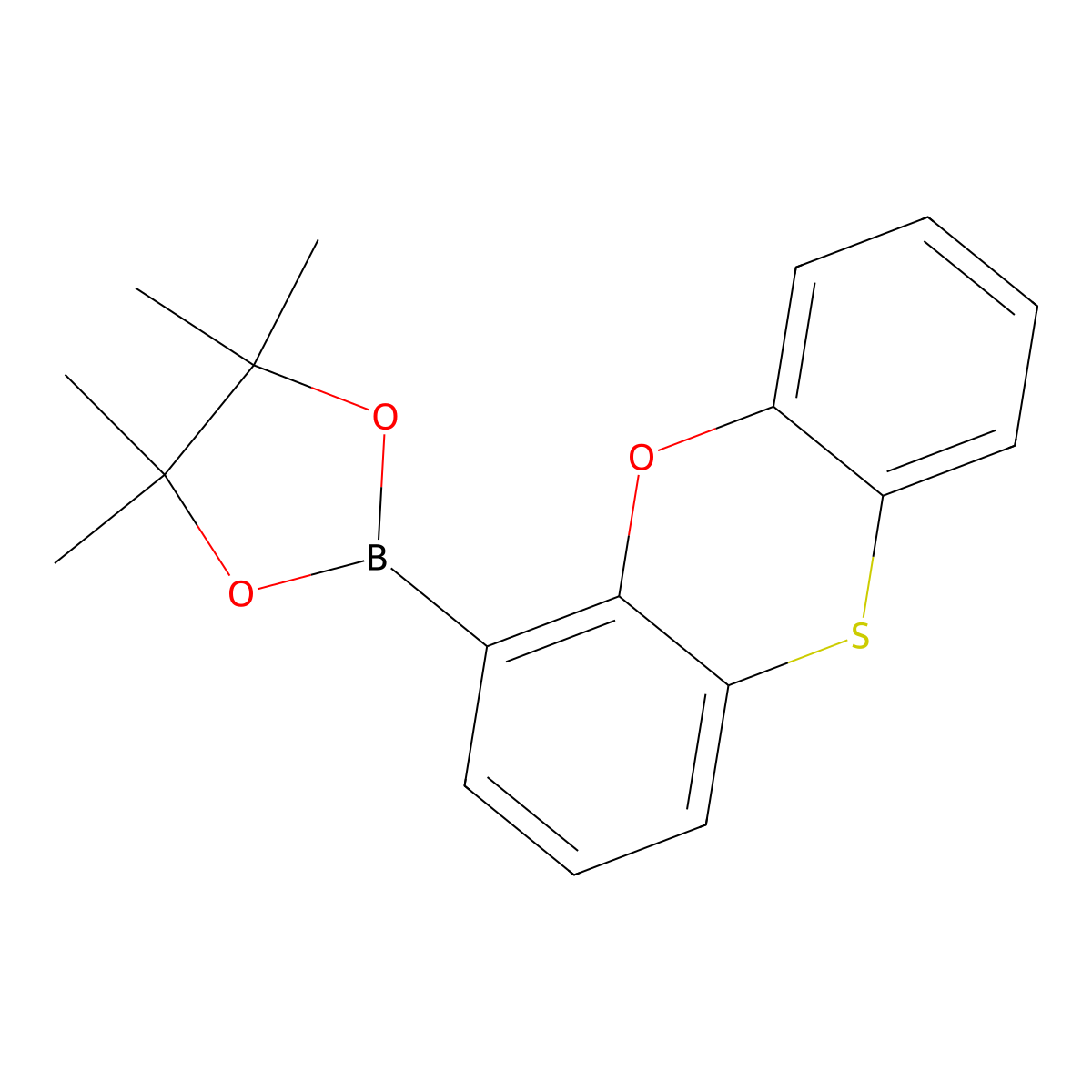 Phenoxathiin-4-boronic acid pinacol ester molecular structure, CAS 2290561-93-0