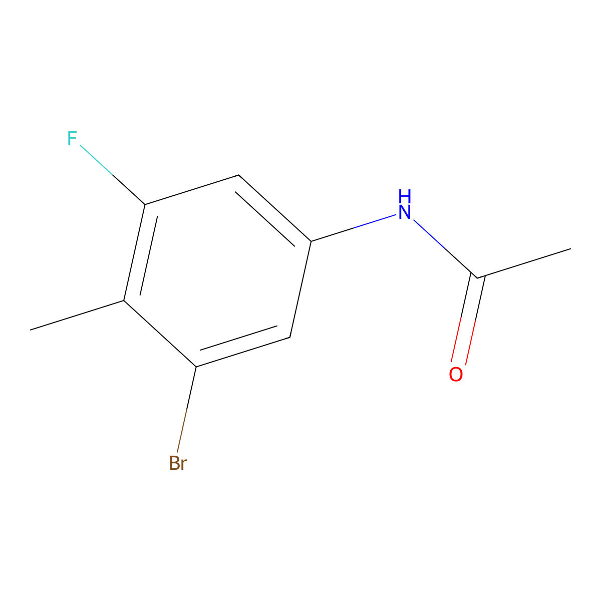 N-(3-Bromo-5-fluoro-4-methylphenyl)acetamide molecular structure, CAS 2290562-56-8