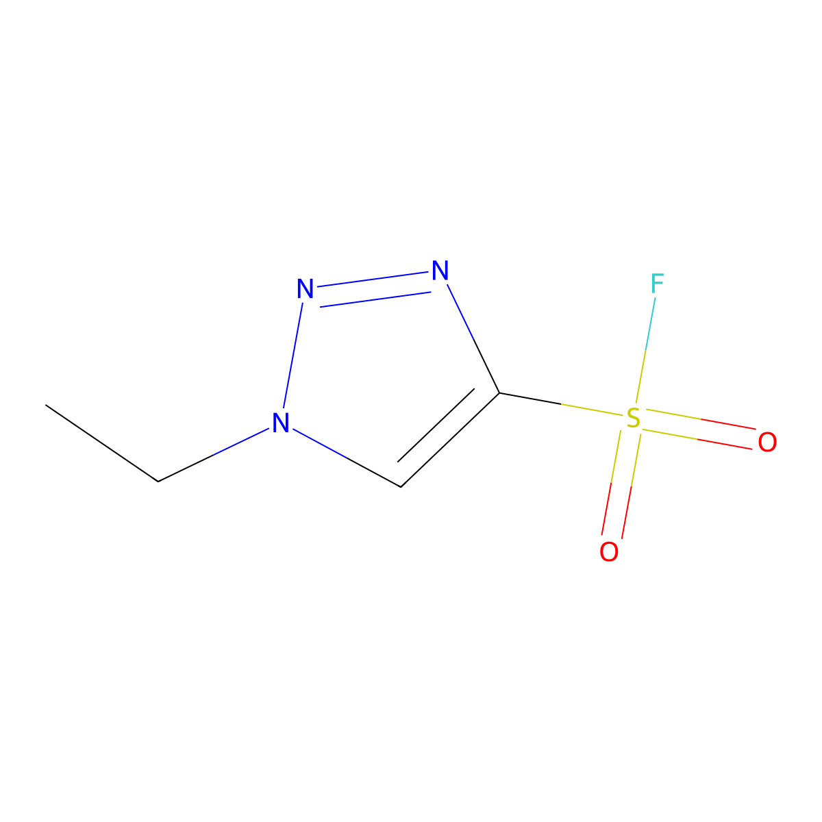 1-ethyl-1H-1,2,3-triazole-4-sulfonyl fluoride molecular structure, CAS 2290566-77-5