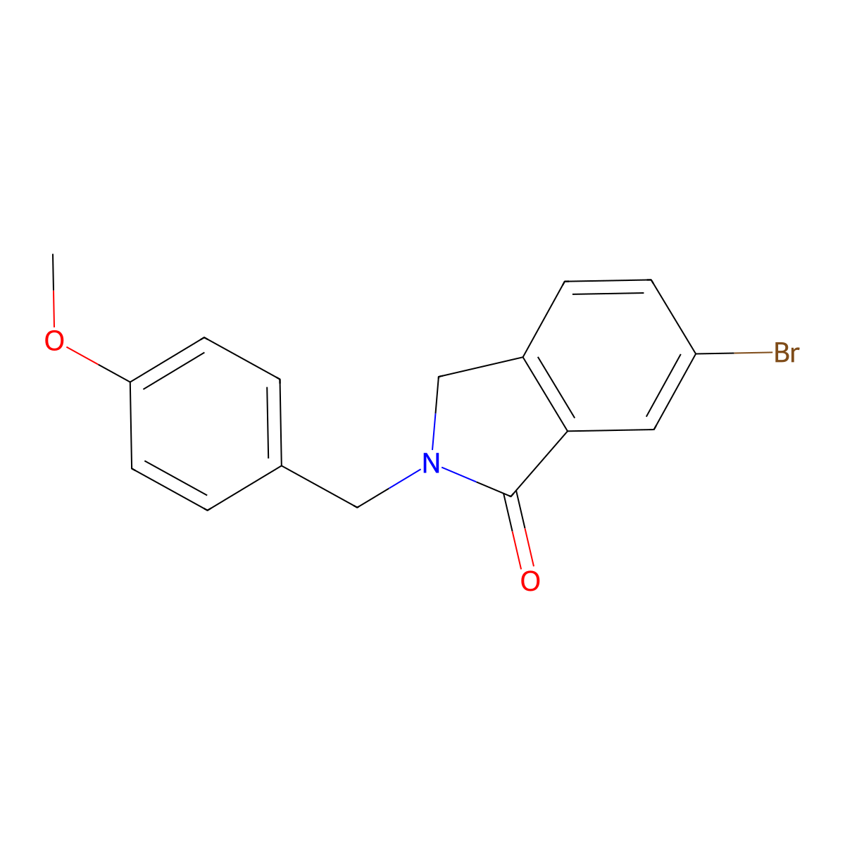6-Bromo-2-[(4-methoxyphenyl)methyl]-3H-isoindol-1-one molecular structure, CAS 2290576-53-1