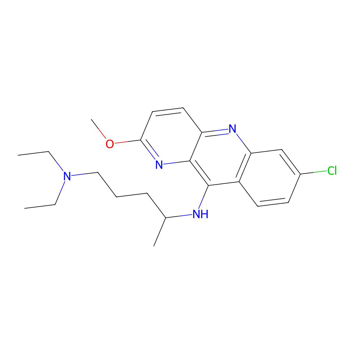 N4-(7-Chloro-2-methoxybenzo(b)-1,5-naphthyridin-10-yl)-N1,N1-diethylpentane-1,4-diamine dihydrochloride molecular structure, CAS 22907-02-4