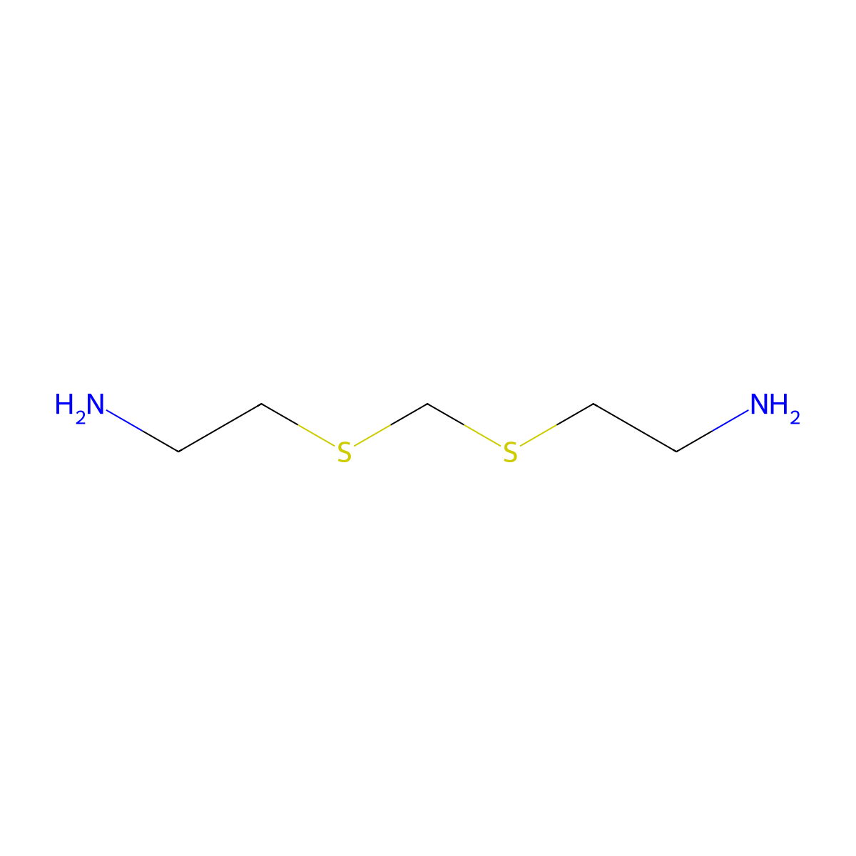 2-(2-Aminoethylsulfanylmethylsulfanyl)ethanamine molecular structure, CAS 22907-27-3