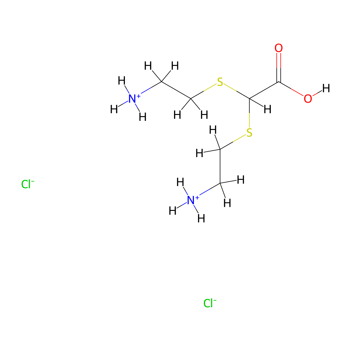 Glyoxylic acid, 2-(bis(2-aminoethyl)mercaptal), dihydrochloride molecular structure, CAS 22907-45-5