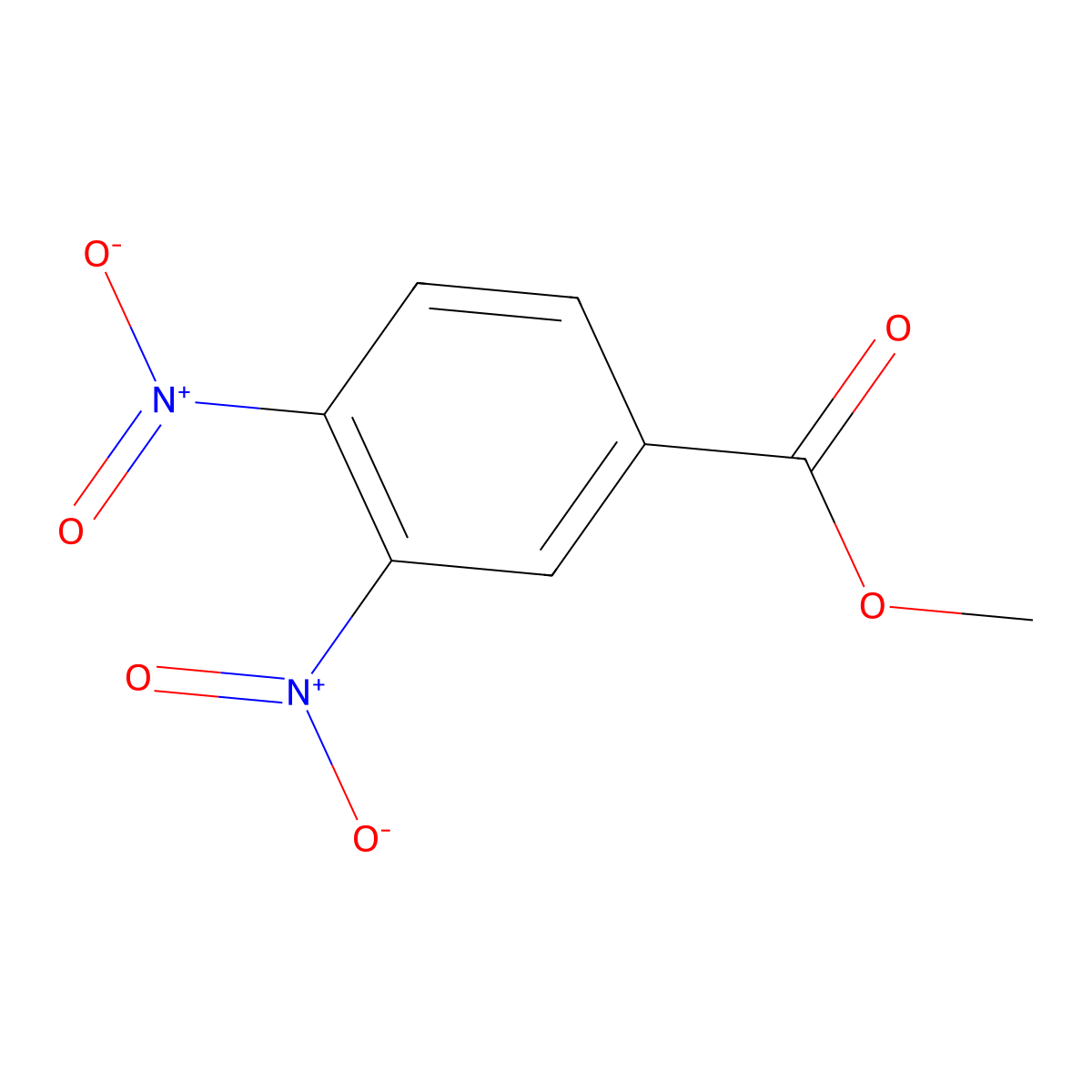 Methyl 3,4-dinitrobenzoate molecular structure, CAS 22907-68-2