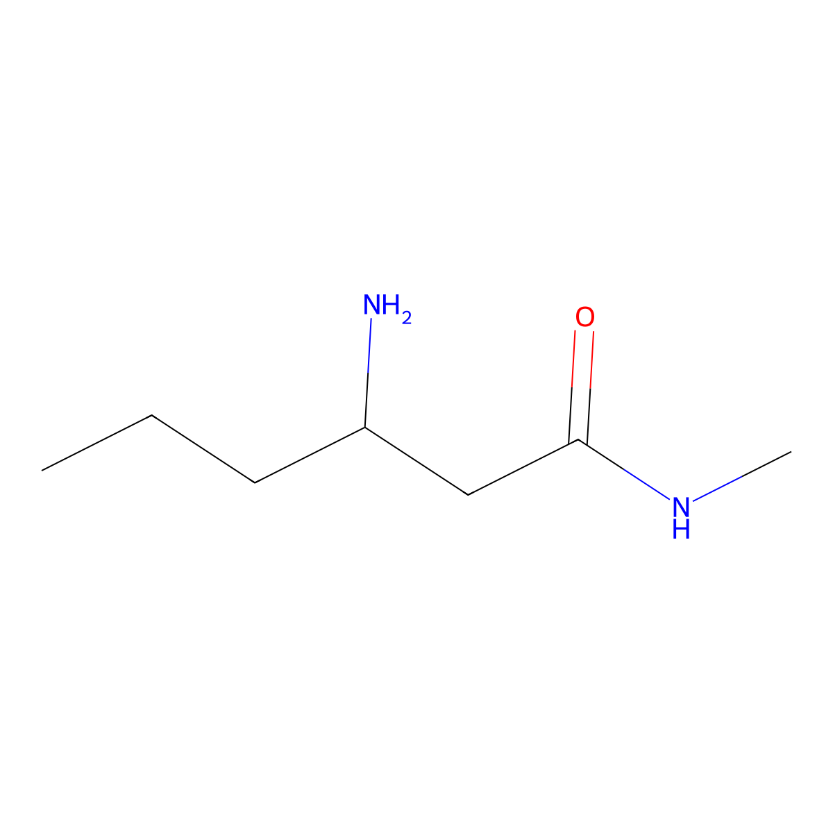 (3R)-3-amino-N-methylhexanamide molecular structure, CAS 2290721-21-8