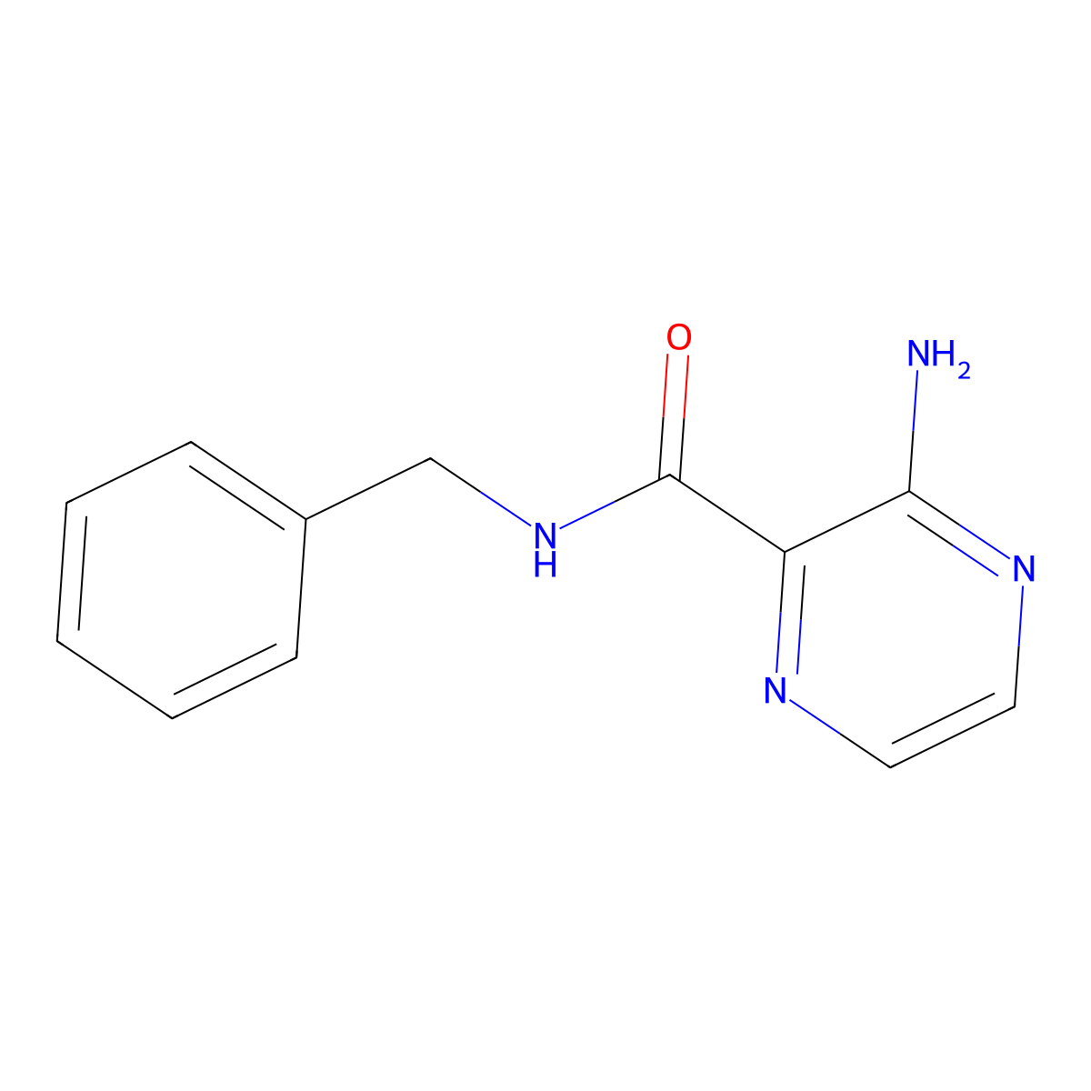3-amino-N-benzylpyrazine-2-carboxamide molecular structure, CAS 22908-04-9