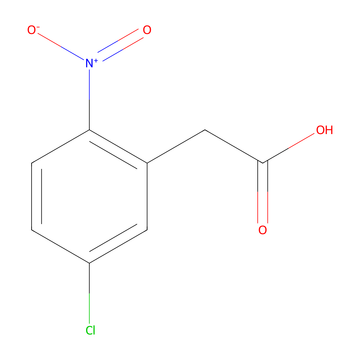 2-(5-Chloro-2-nitrophenyl)acetic acid molecular structure, CAS 22908-28-7