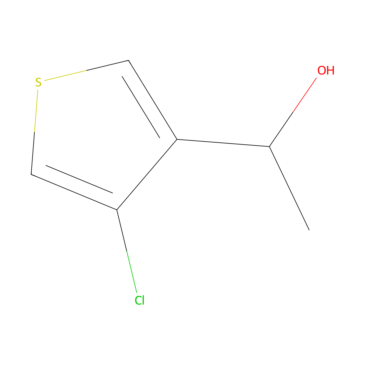 (R)-1-(4-chlorothiophen-3-yl)ethan-1-ol molecular structure, CAS 2290825-03-3
