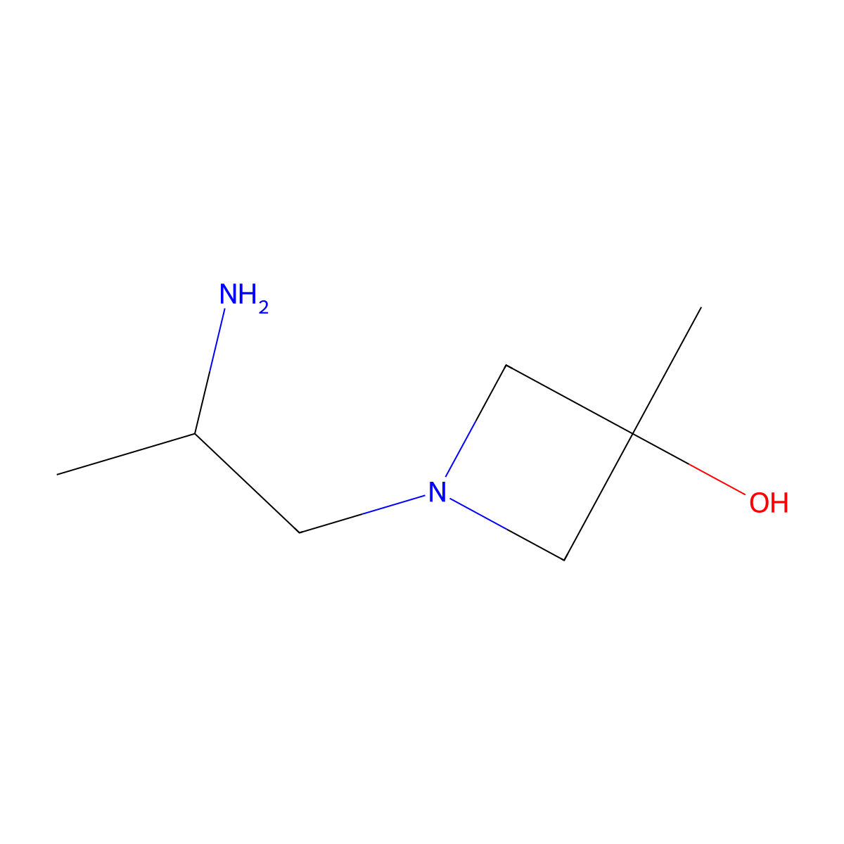 1-[(2R)-2-aminopropyl]-3-methylazetidin-3-ol molecular structure, CAS 2290984-40-4