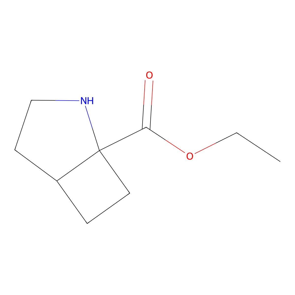rac-ethyl (1R,5R)-2-azabicyclo[3.2.0]heptane-1-carboxylate molecular structure, CAS 2290985-93-0