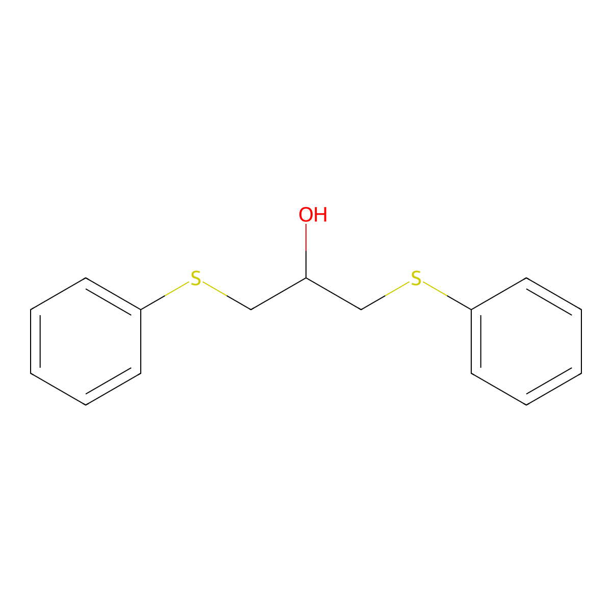 ((2-Hydroxy-3-(phenylsulfanyl)propyl)sulfanyl)benzene molecular structure, CAS 22910-07-2