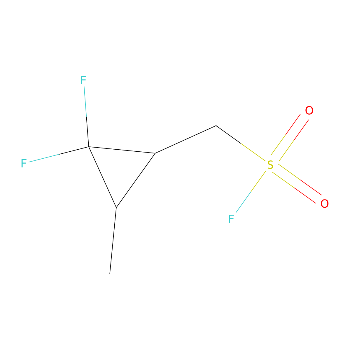 rac-[(1R,3R)-2,2-difluoro-3-methylcyclopropyl]methanesulfonyl fluoride molecular structure, CAS 2291044-12-5