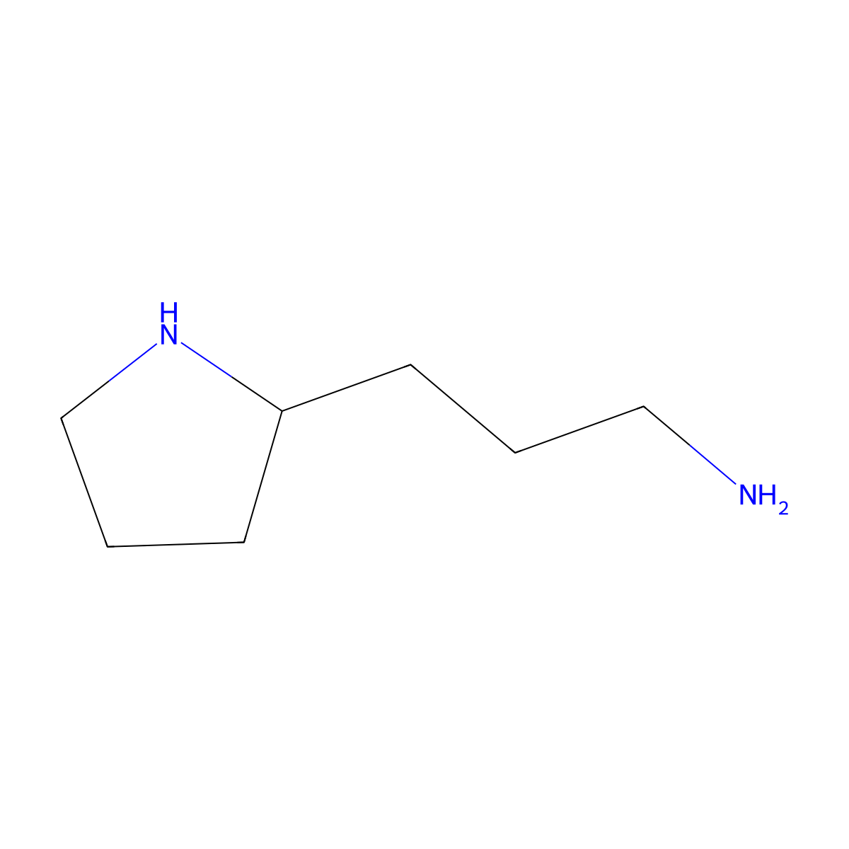 3-[(2S)-pyrrolidin-2-yl]propan-1-amine molecular structure, CAS 2291105-49-0