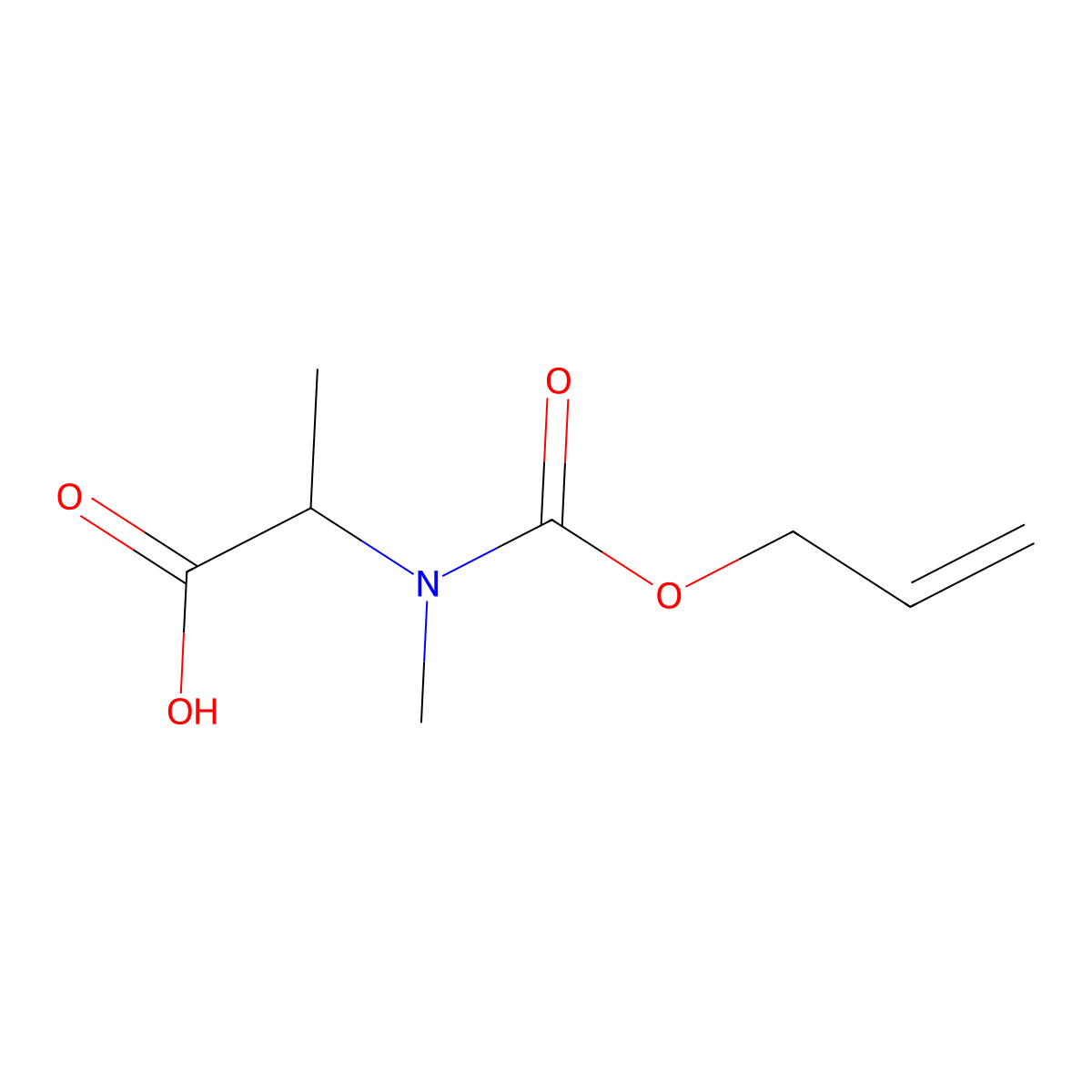N-Methyl-N-[(2-propen-1-yloxy)carbonyl]-D-alanine molecular structure, CAS 2291123-31-2