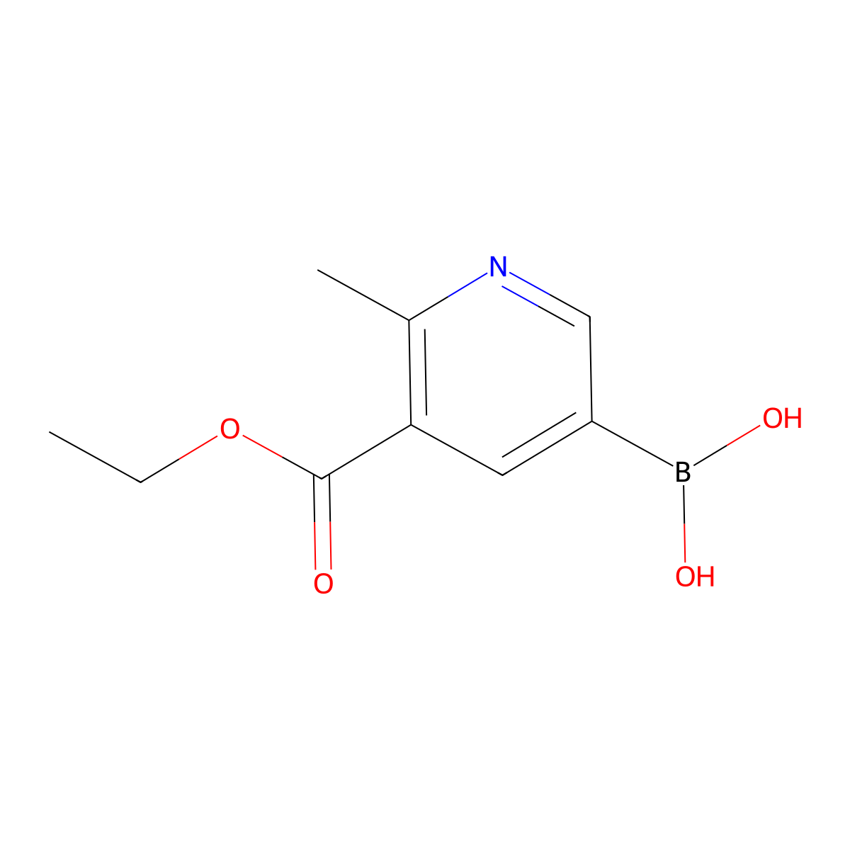 (5-(Ethoxycarbonyl)-6-methylpyridin-3-yl)boronic acid molecular structure, CAS 2291165-09-6