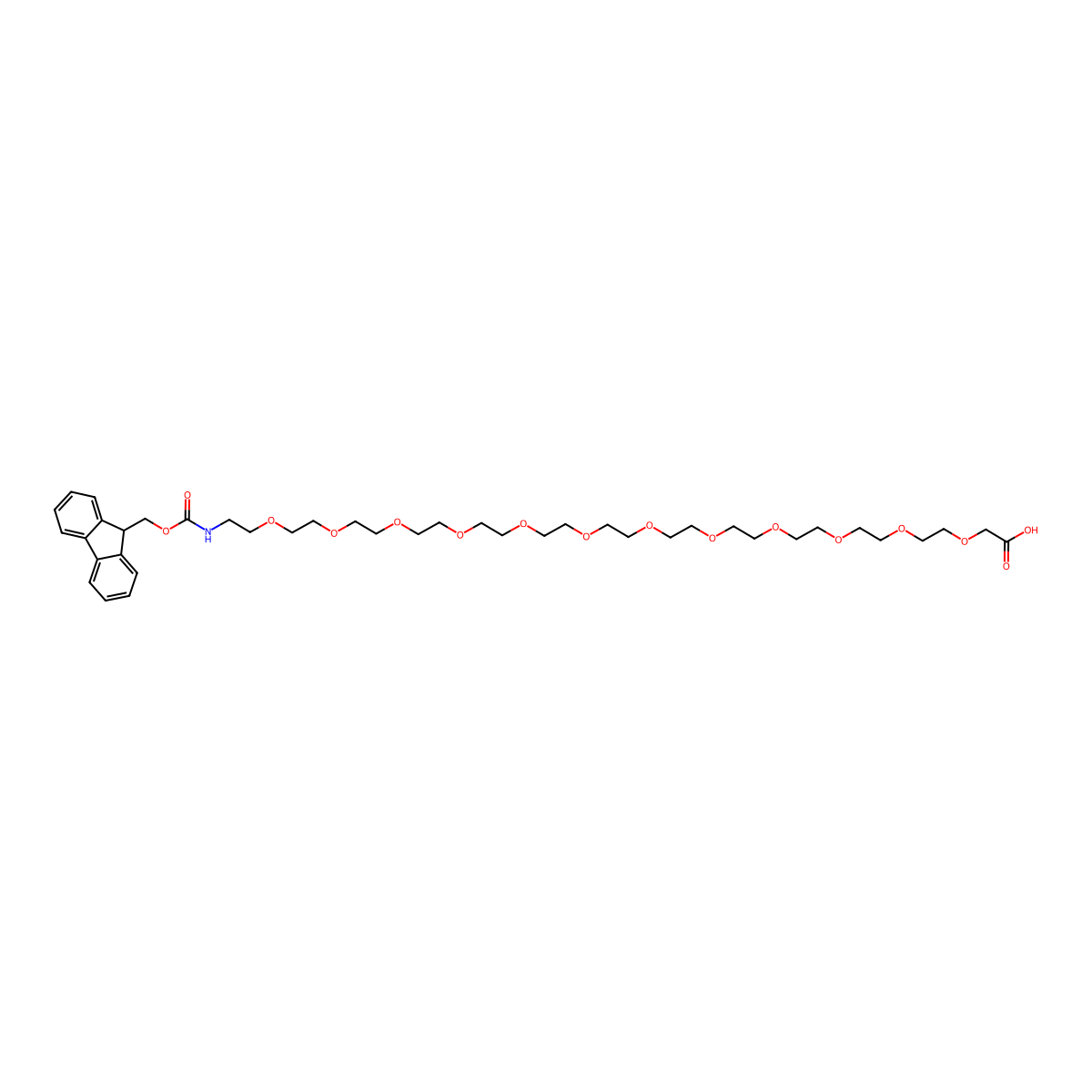 Fmoc-NH-PEG12-CH2COOH molecular structure, CAS 2291257-76-4