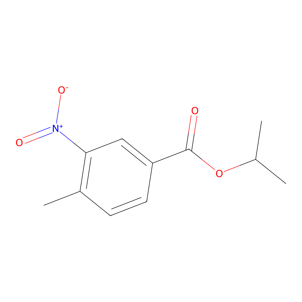 Isopropyl 3-nitro-p-toluate molecular structure, CAS 22913-12-8