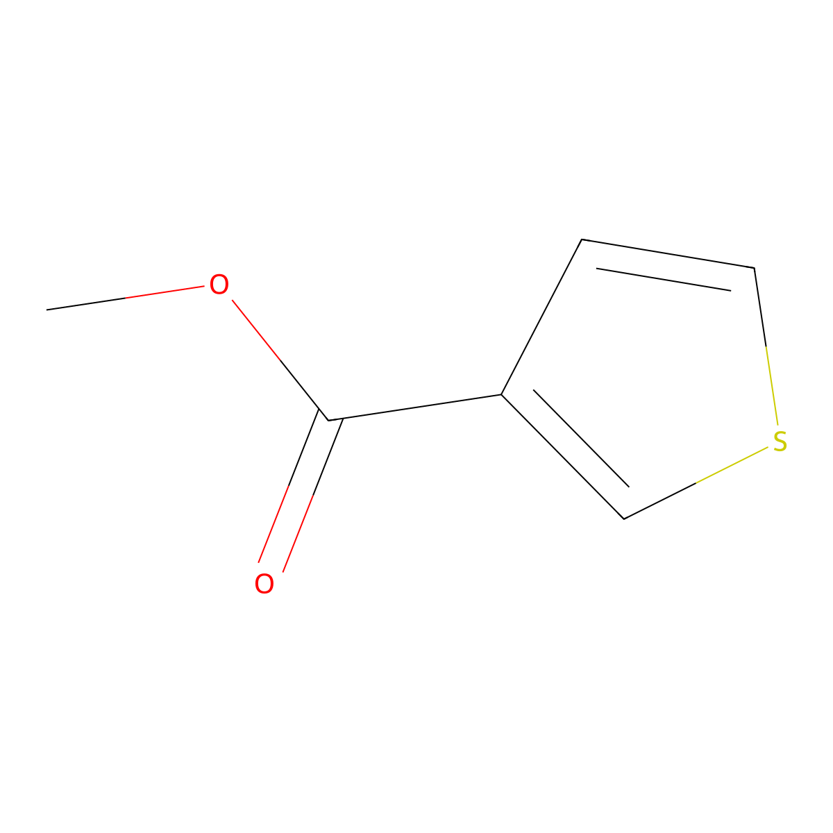 Methyl 3-thiophenecarboxylate molecular structure, CAS 22913-26-4