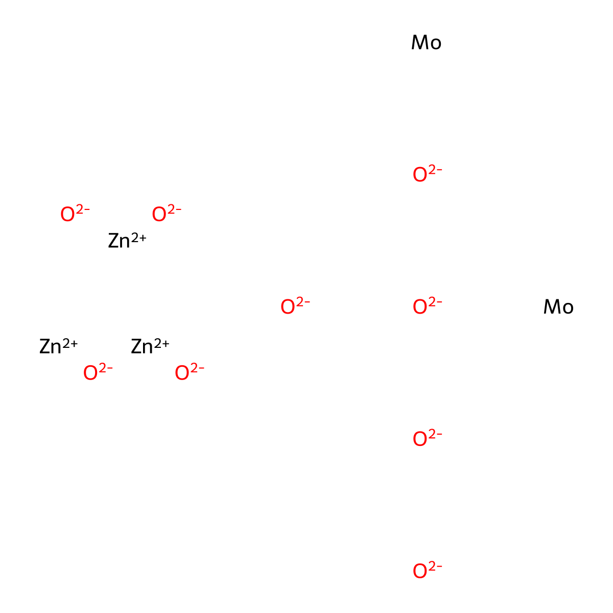 Molybdenum zinc oxide (Mo2Zn3O9) molecular structure, CAS 22914-58-5