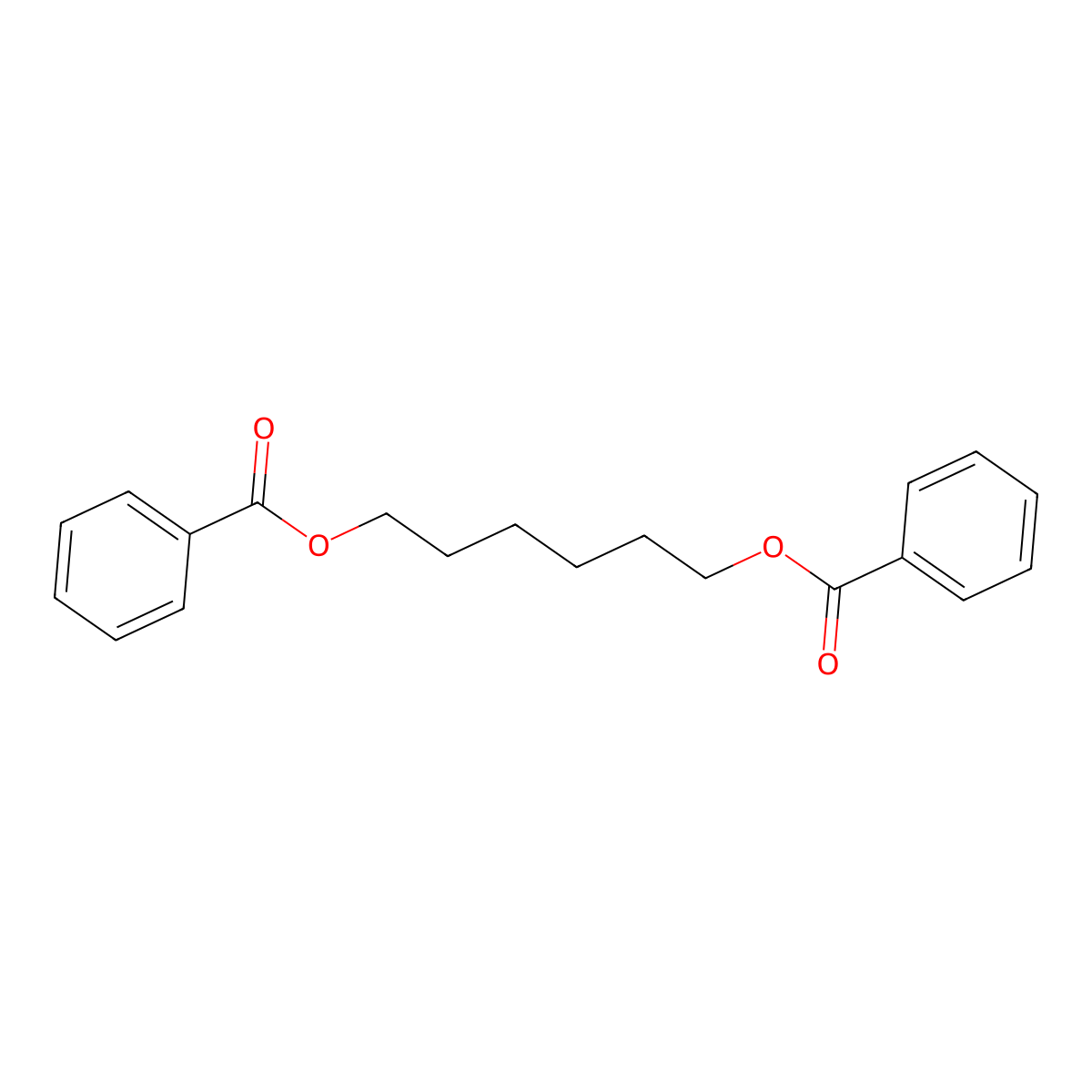 1,6-Hexanediol dibenzoate molecular structure, CAS 22915-73-7