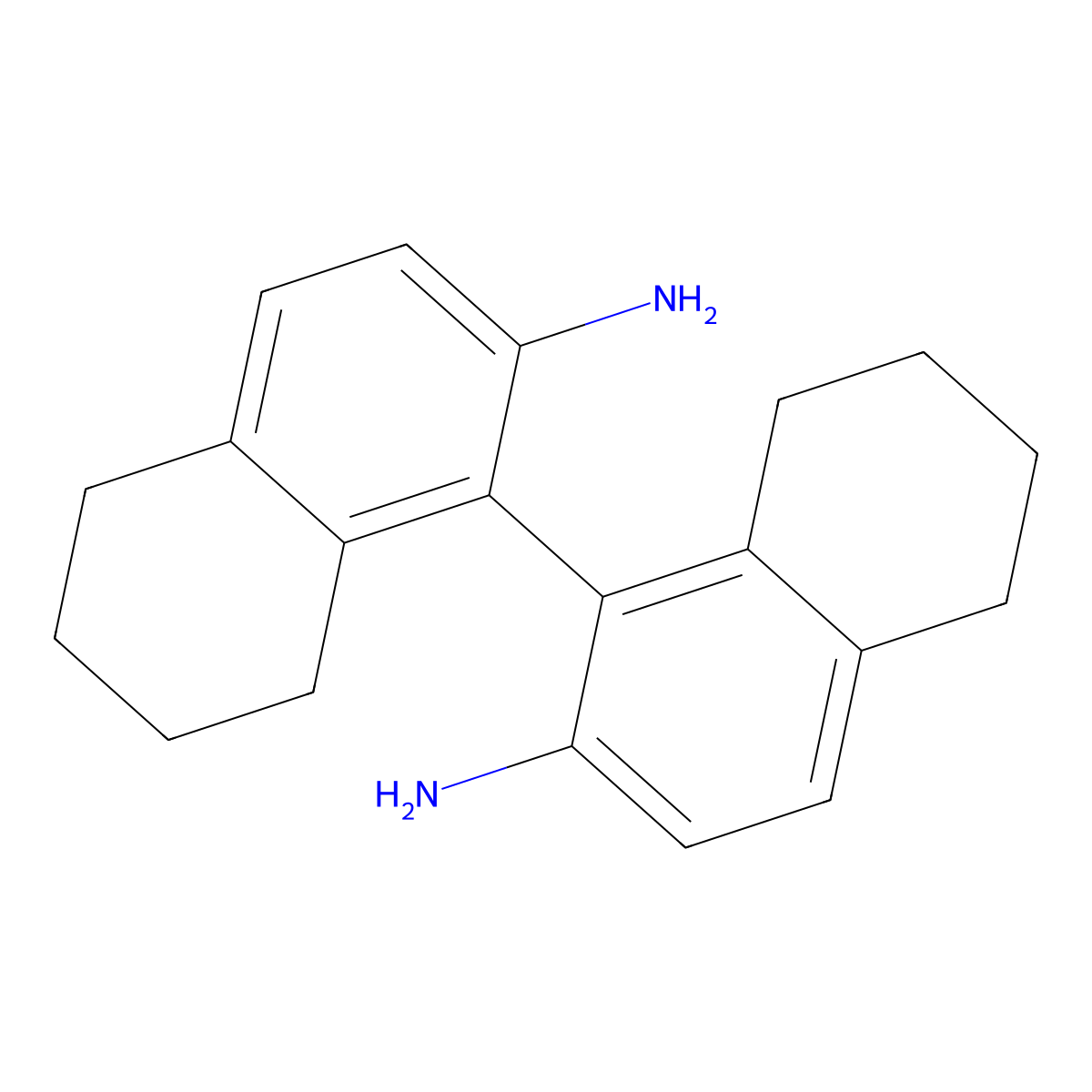 (1S)-5,5',6,6',7,7',8,8'-Octahydro-[1,1'-Binaphthalene]-2,2'-diamine molecular structure, CAS 229177-78-0