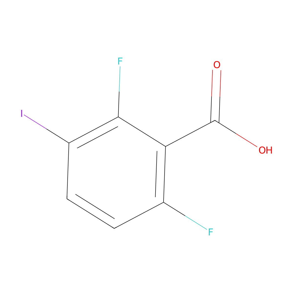 2,6-Difluoro-3-iodobenzoic acid molecular structure, CAS 229178-74-9