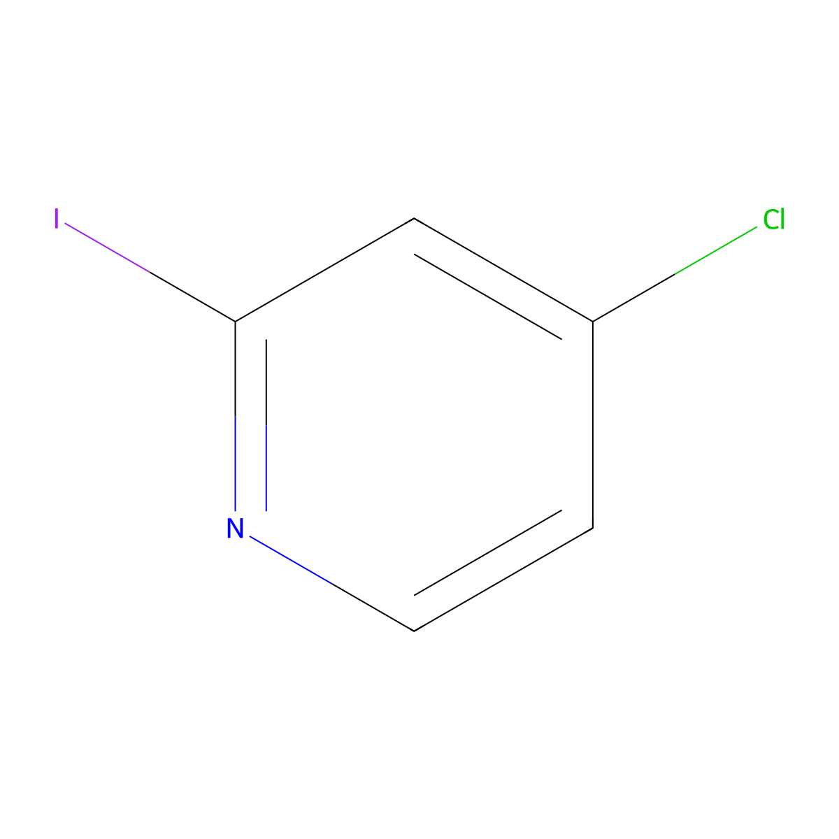 4-Chloro-2-iodopyridine molecular structure, CAS 22918-03-2