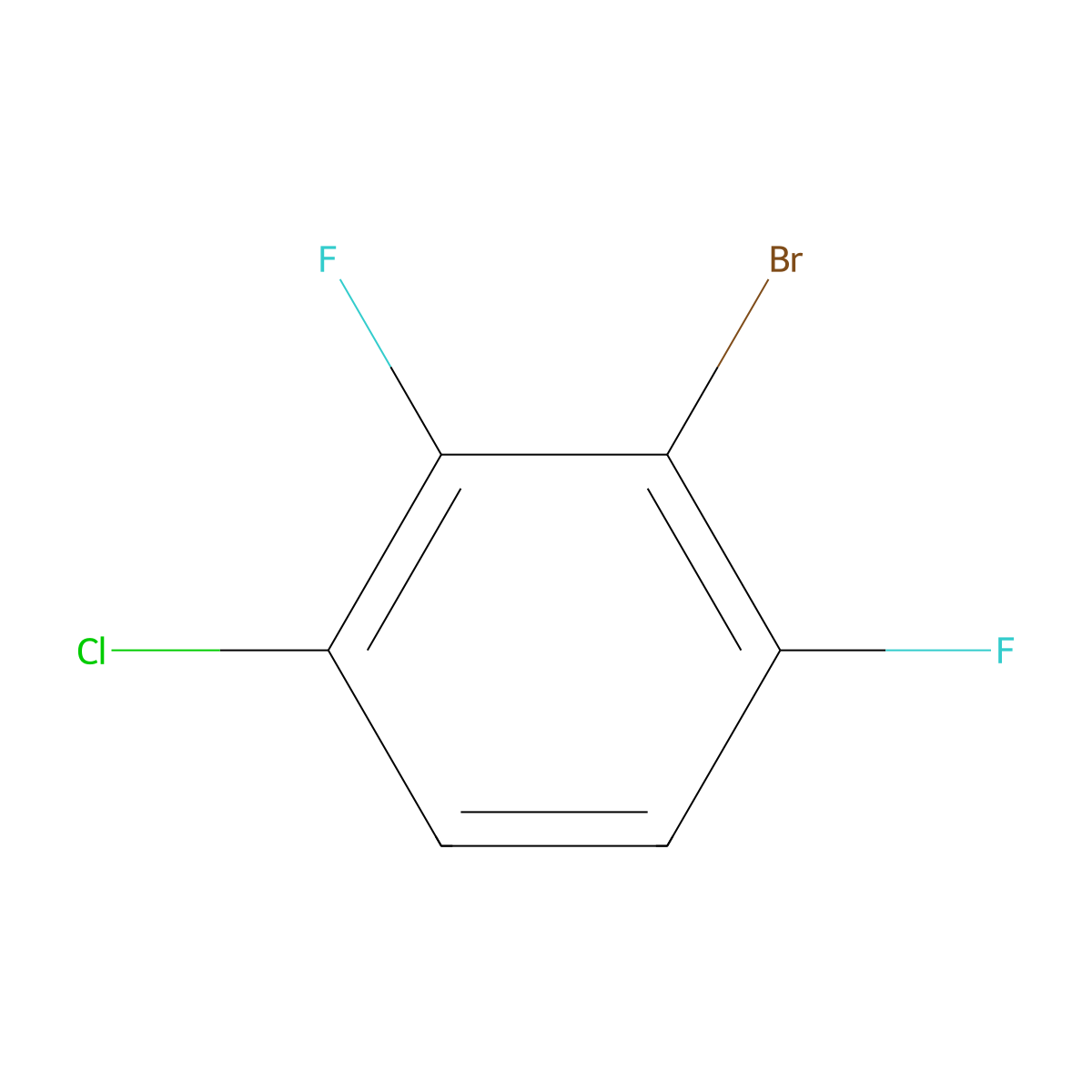 2-Bromo-4-chloro-1,3-difluorobenzene molecular structure, CAS 229180-34-1