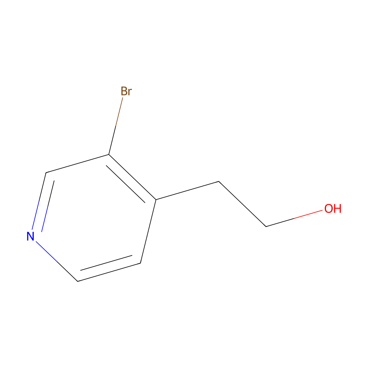 2-(3-Bromopyridin-4-YL)ethanol molecular structure, CAS 229184-00-3