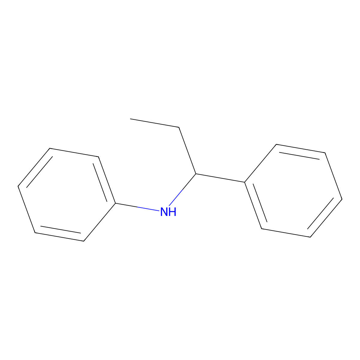 N-(1-phenylpropyl)aniline molecular structure, CAS 22920-59-8