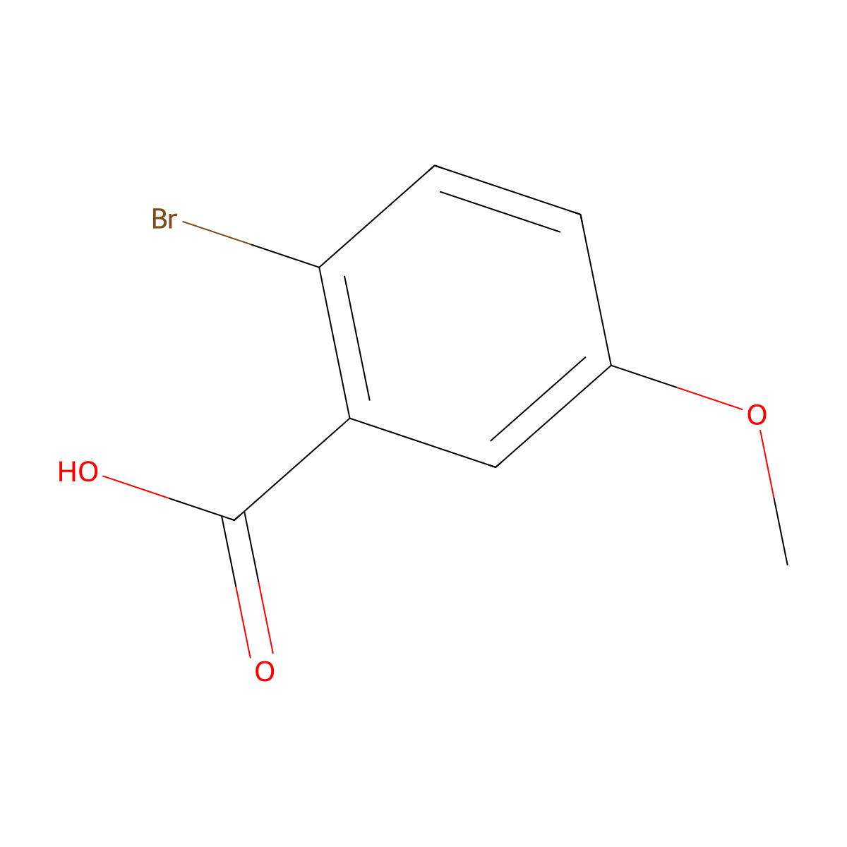 2-Bromo-5-methoxybenzoic acid molecular structure, CAS 22921-68-2
