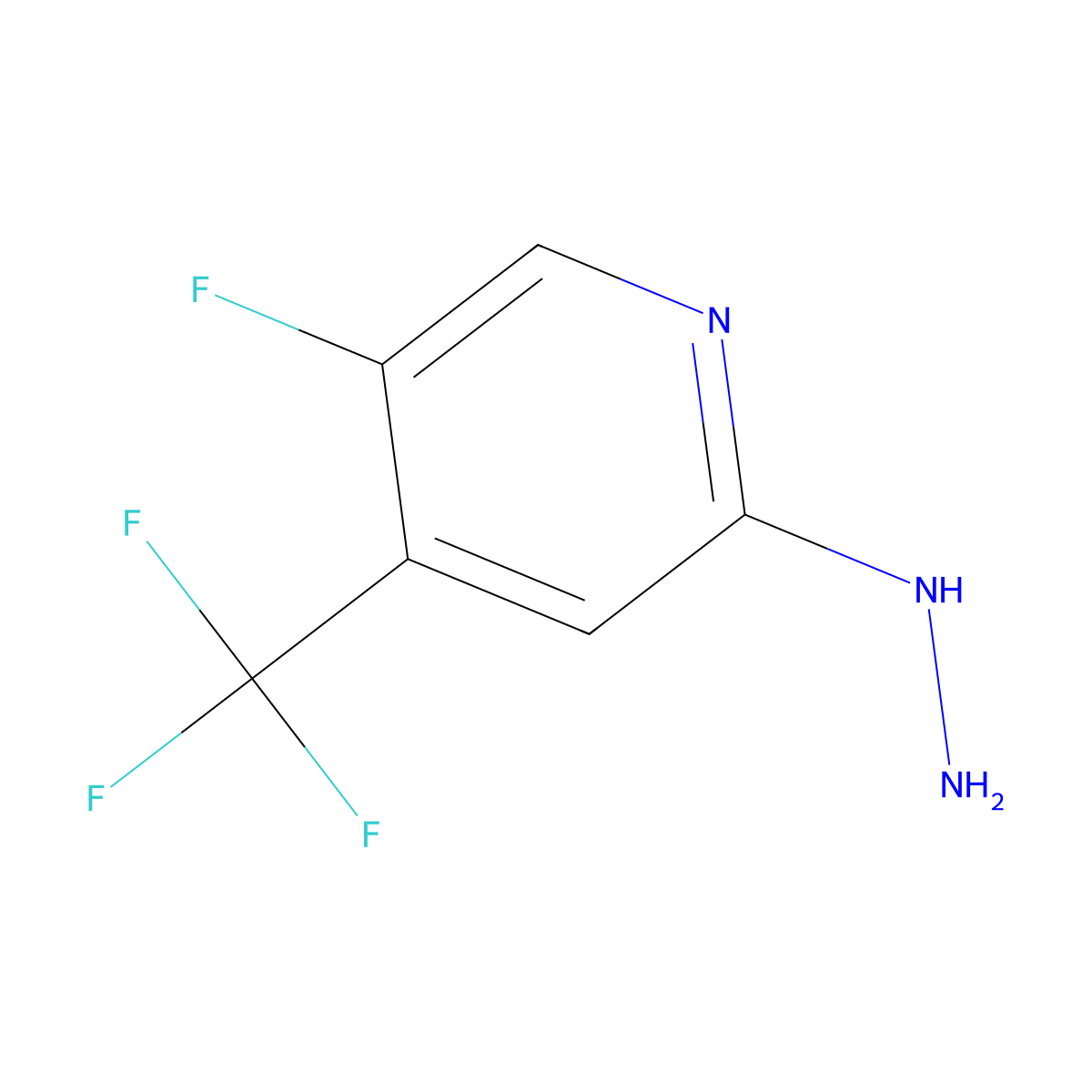 5-Fluoro-2-hydrazinyl-4-(trifluoromethyl)pyridine molecular structure, CAS 2292109-90-9