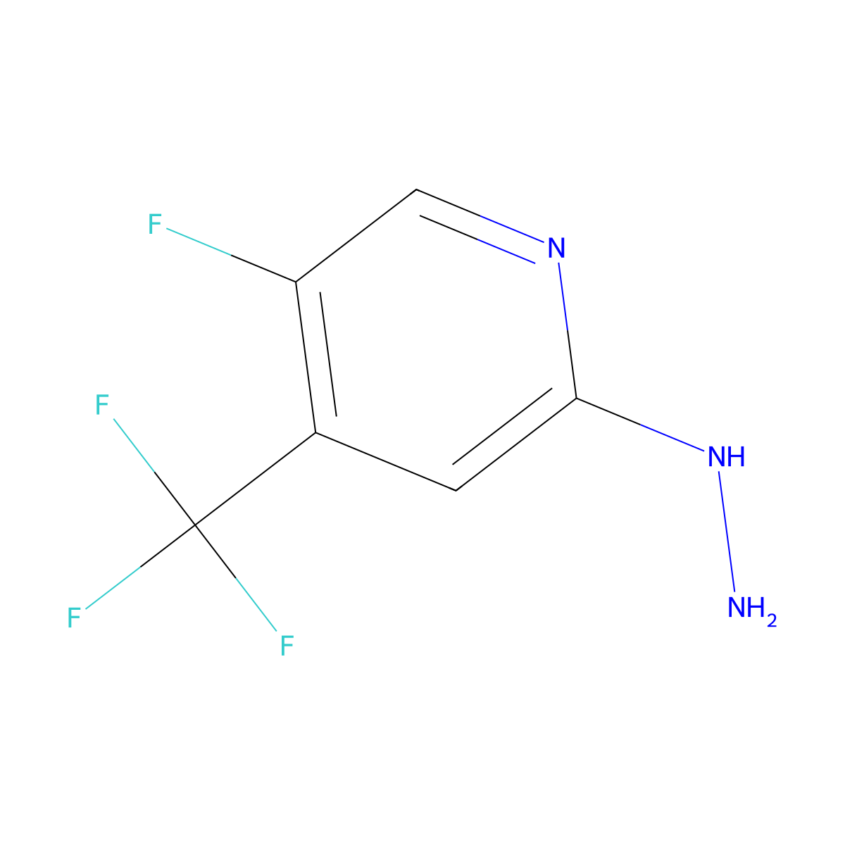 5-Fluoro-2-hydrazinyl-4-(trifluoromethyl)pyridine molecular structure, CAS 2292109-90-9