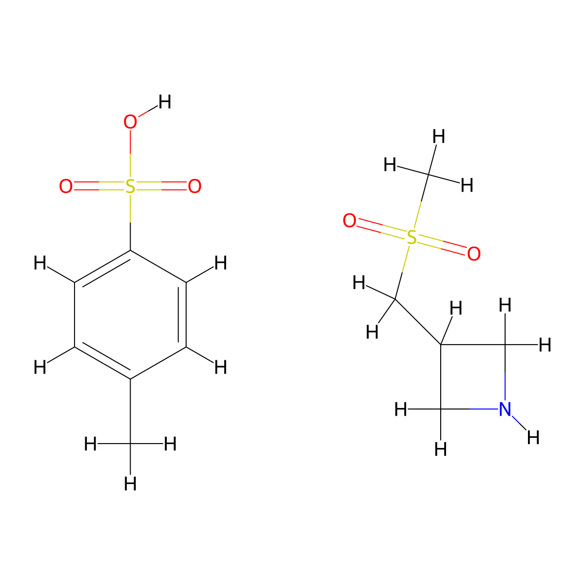 3-Methanesulfonylmethyl-azetidine p-toluenesulfonic acid salt molecular structure, CAS 2292198-66-2