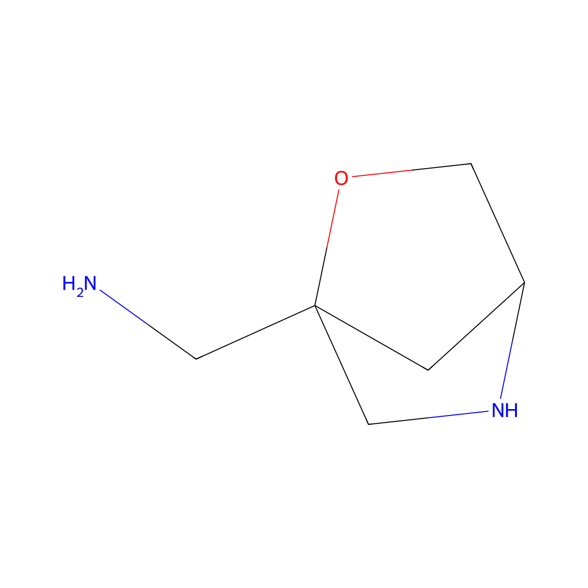 {2-Oxa-5-azabicyclo[2.2.1]heptan-1-yl}methanamine molecular structure, CAS 2292404-20-5