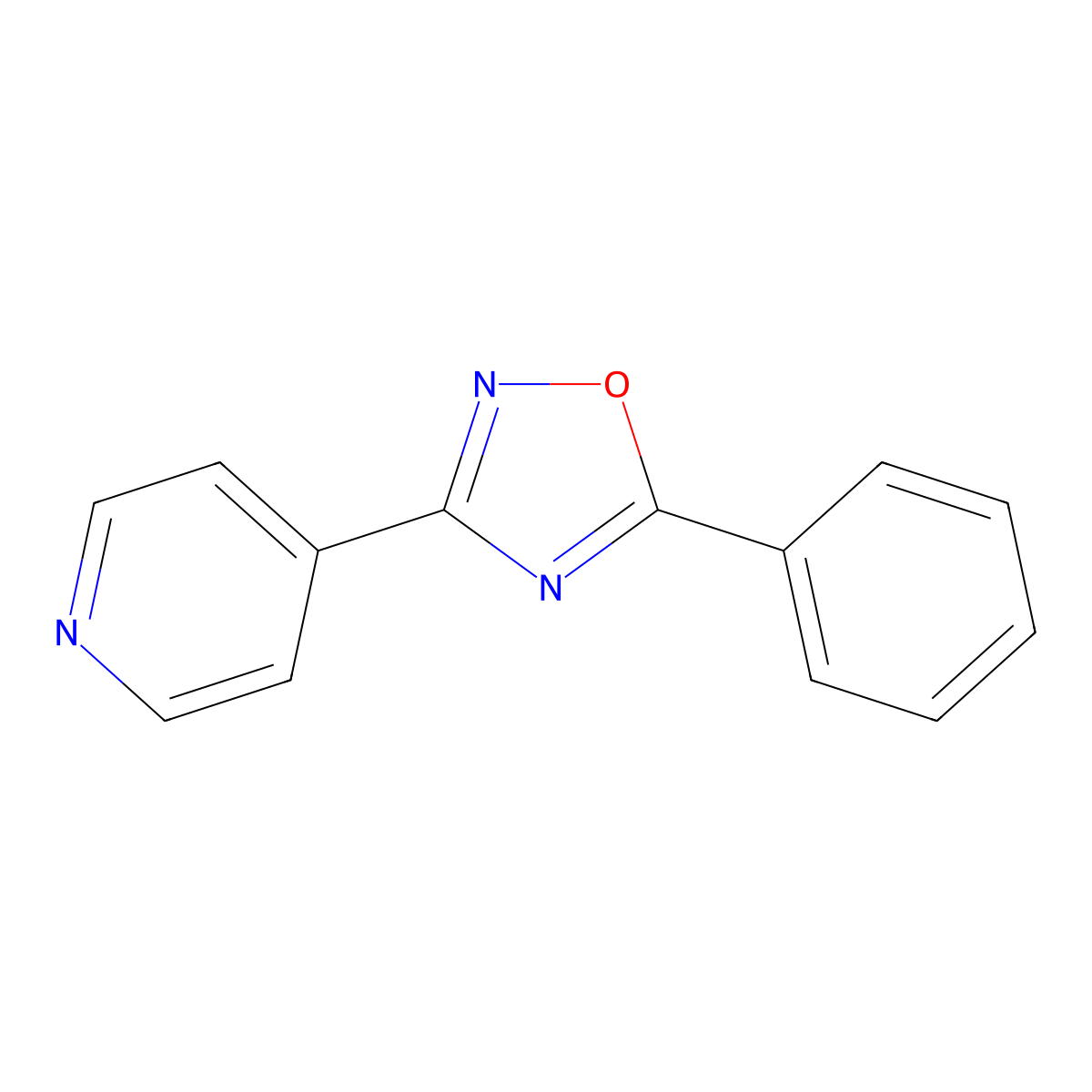 4-(5-Phenyl-1,2,4-oxadiazol-3-yl)pyridine molecular structure, CAS 22926-71-2