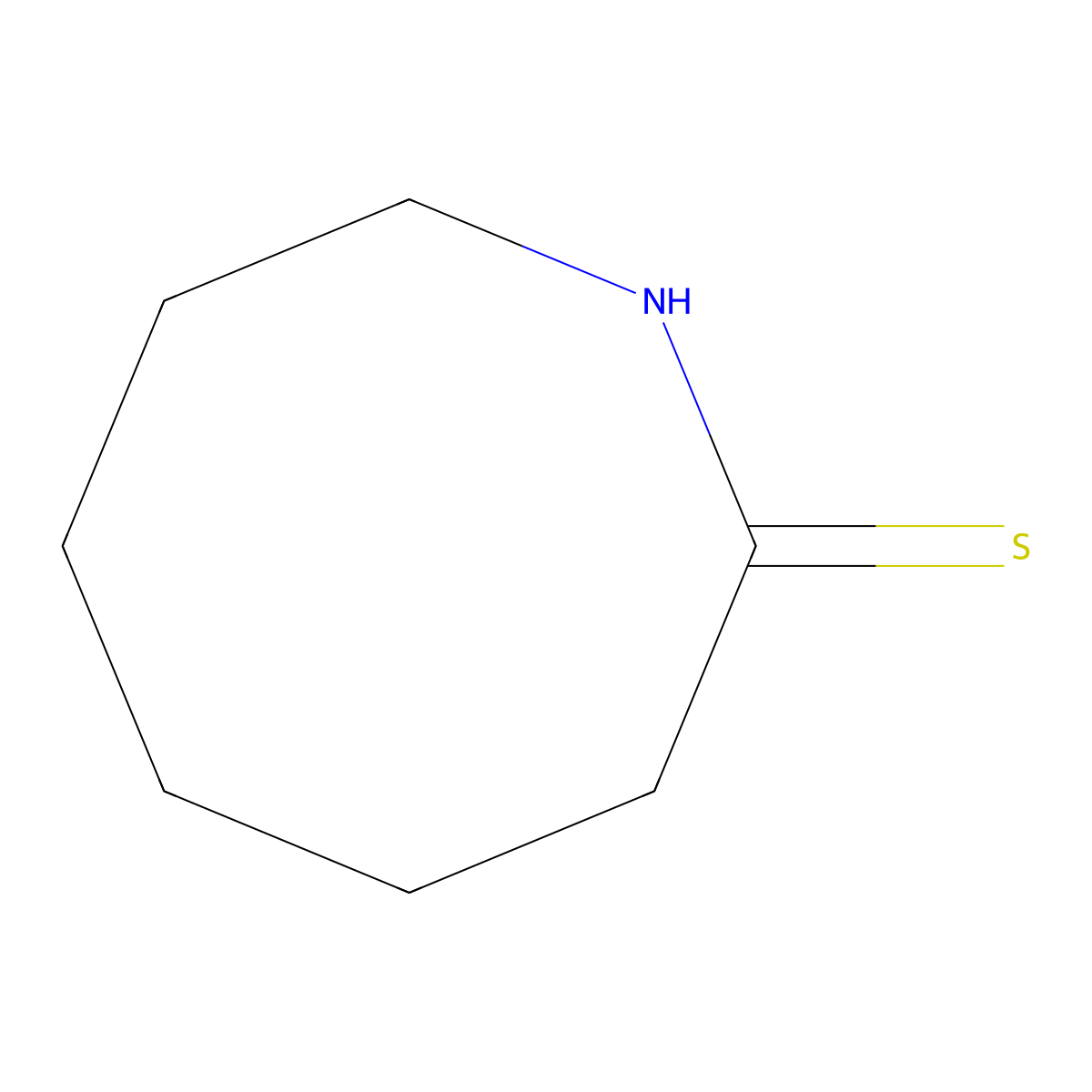 Azocane-2-thione molecular structure, CAS 22928-63-8