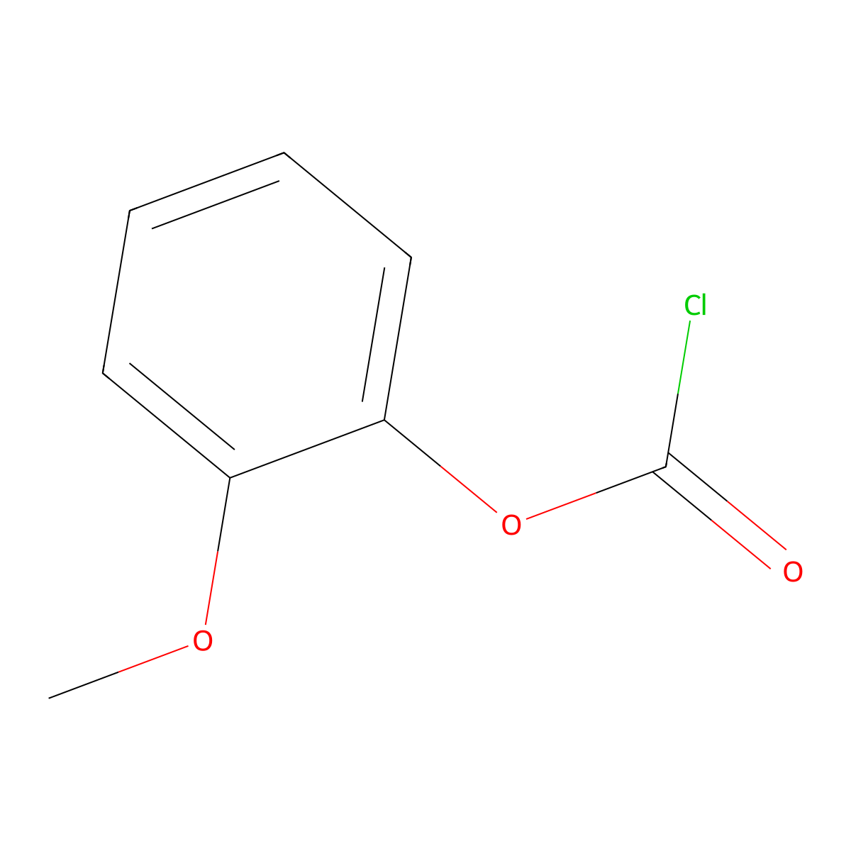 2-Methoxyphenyl chloroformate molecular structure, CAS 2293-75-6