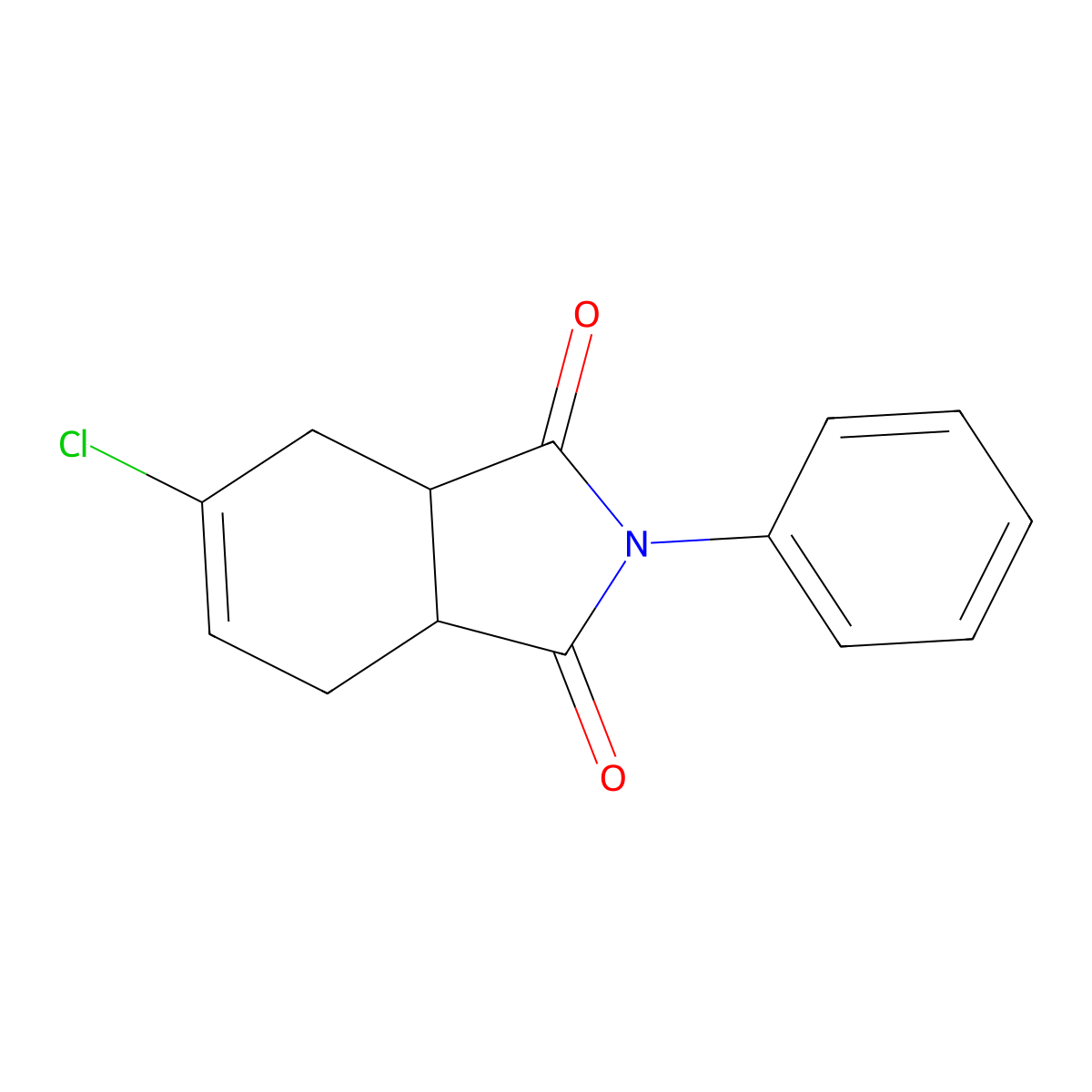 5-chloro-2-phenyl-3a,4,7,7a-tetrahydro-1H-isoindole-1,3(2H)-dione molecular structure, CAS 22931-37-9
